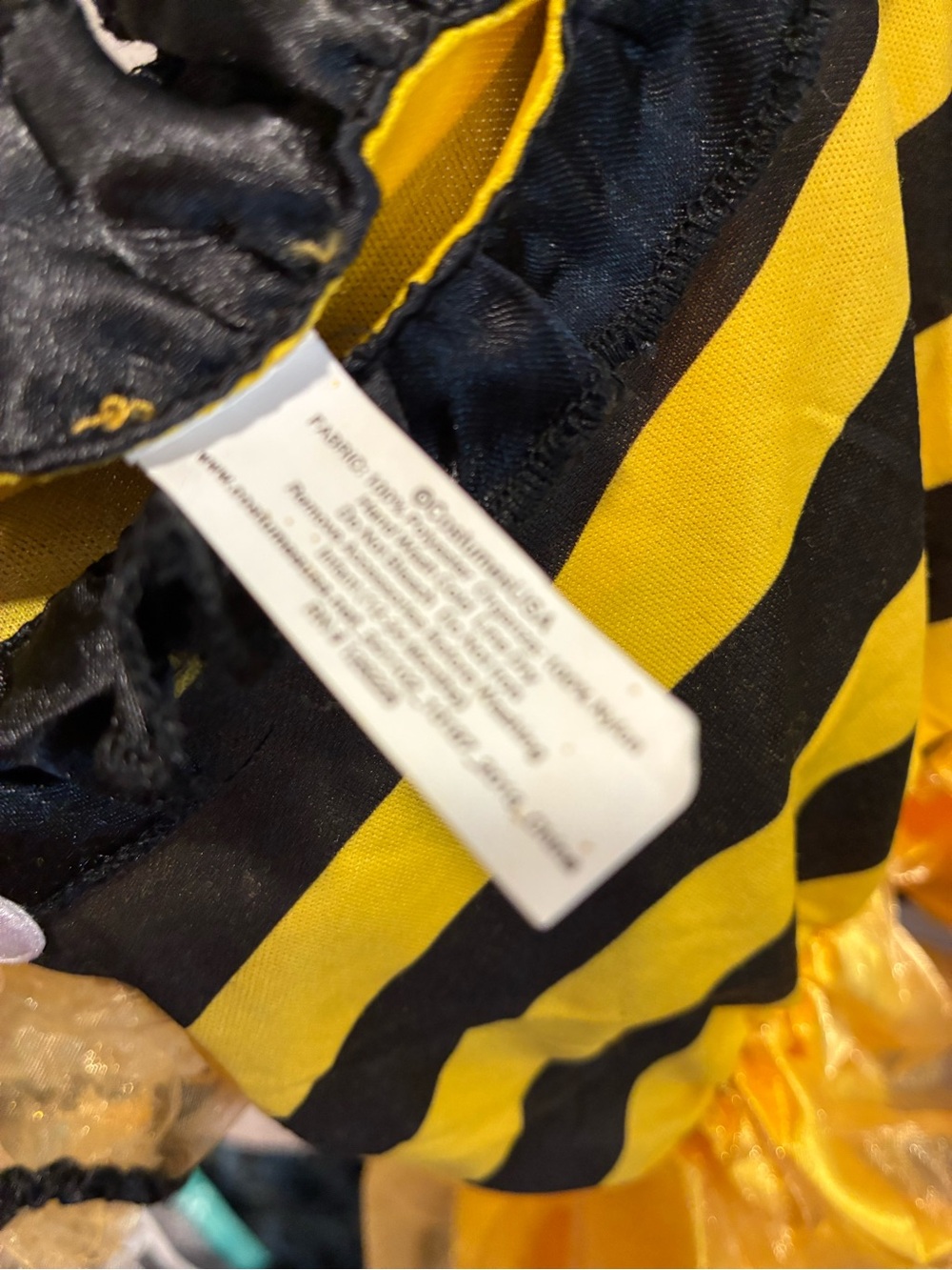Disney Yellow and Black Bee Costume Dress with Wing Accents - Picture 3 of 3